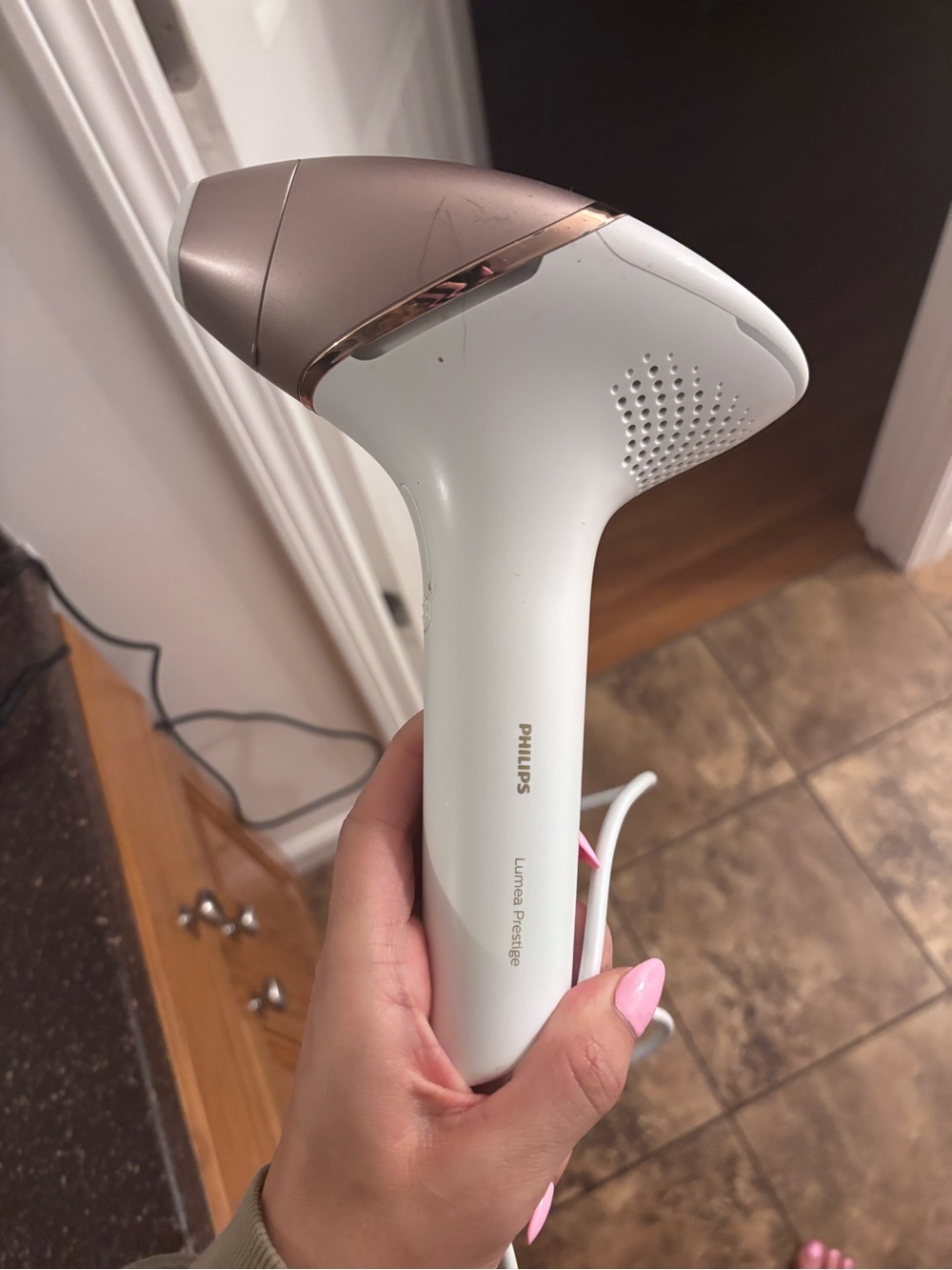 Philips IPL Hair Removal Device - White with Rose Gold Accents